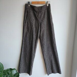 Akris Punto Marl Brown Tweed Wide Leg Pants - Sz 6 - Like New